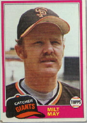 1981 Topps Baseball Cards      463     Milt May